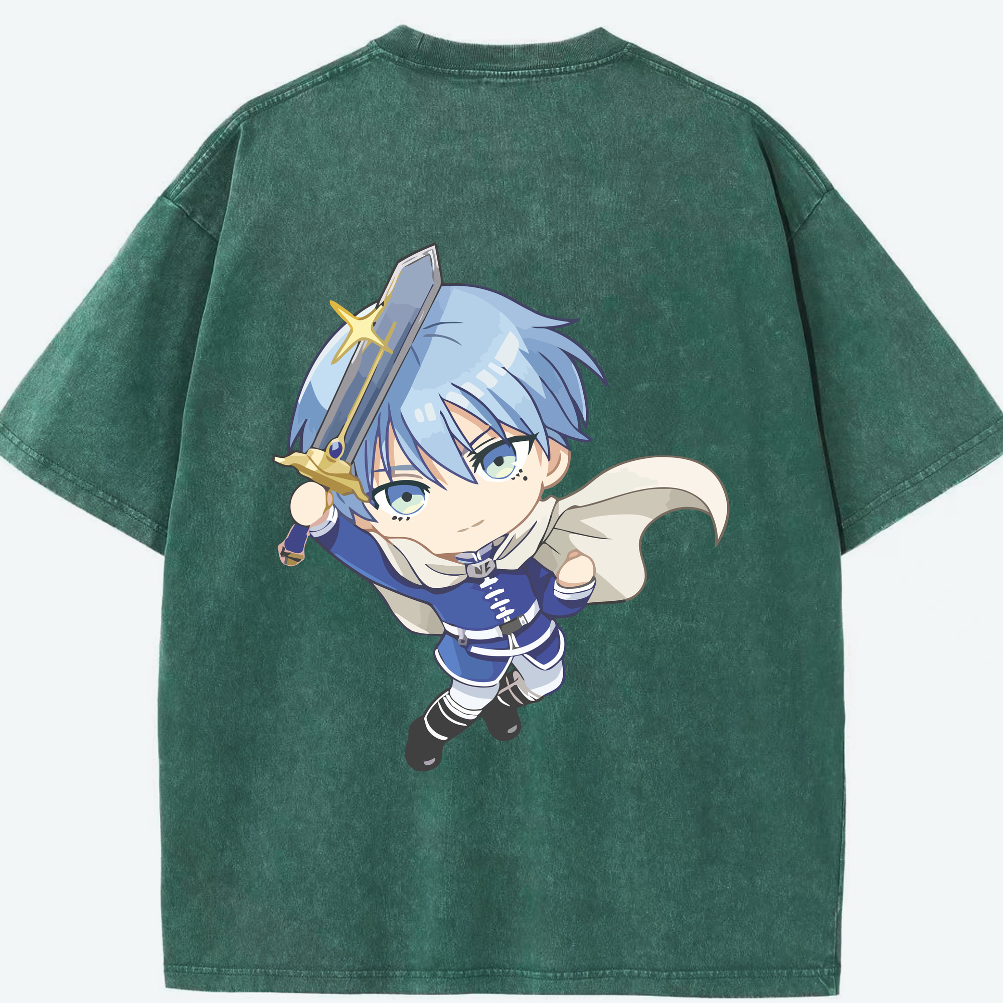 （画像用） 葬送のフリーレン Frieren 綿100% ヴィンテージ風 半袖Tシャツ（背面プリント）